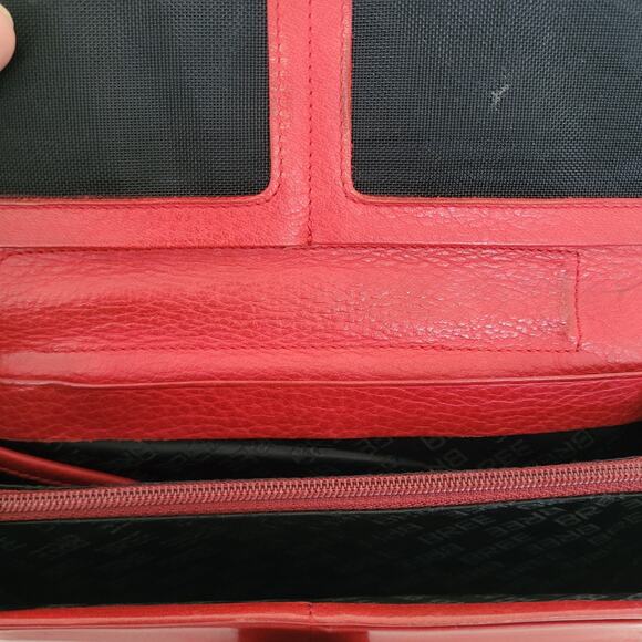 Bree Large Wallet Clutch Geniue Leather Red Card Bill Pen Key Holder Strap - Picture 6 of 13